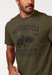 Arizona T-Shirt Kurzarm Rundhals Dunkelgrün/Khaki