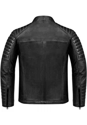 Amaci&Sons Lederjacke Ventura Biker Jacke Schwarz
