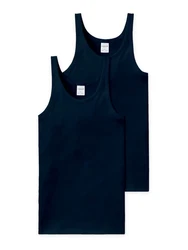 Schiesser Tanktop Herren Shirts (2-tlg) Dunkelblau