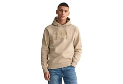 Gant Sweatshirt Regular Tonal Shield Hoodie Beige