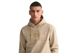 Gant Sweatshirt Regular Tonal Shield Hoodie Beige