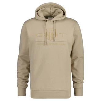 Gant Sweatshirt Regular Tonal Shield Hoodie Beige Gant Sweatshirt Regular Tonal Shield Hoodie Beige