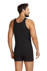 Comte Unterhemd Set Herren Feinripp Schwarz