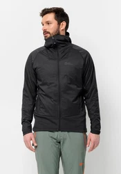Jack Wolfskin Funktionsjacke ALPSPITZE INS HYBRID Schwarz/Grau/Dunkelgrau