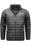 Amaci&Sons Steppjacke Pomona Herren Outdoor Basic Patch Jacke Dunkelgrau/Grau/Schwarz