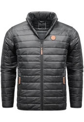 Amaci&Sons Steppjacke Pomona Herren Outdoor Basic Patch Jacke Dunkelgrau/Grau/Schwarz