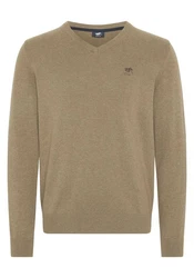 Polo Sylt Strickpullover mit V-Neck und Stickerei 