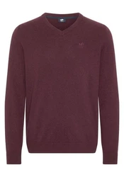 Polo Sylt Strickpullover mit V-Neck und Stickerei 
