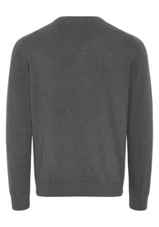 Polo Sylt Strickpullover mit V-Neck und Stickerei Dunkelgrau/Grau/Hellgrau