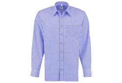 German Wear Trachtenhemd GW1217 Hellblau/Rosa/Dunkelblau/Lila