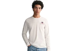 Gant Herren Langarmshirt - REGULAR MEDIUM ARCHIVE SHIELD Weiß