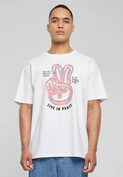 Upscale by Mister Tee Live in Peace Tee Weiß/Rosa/Lila/Mischfarben/Orange