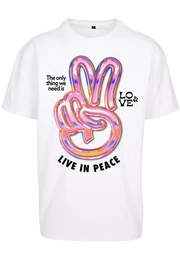 Kurzarmshirt Unisex Live in Peace Oversize Tee (1-tlg)