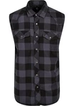Brandit Jerseyweste Herren Checkshirt Sleeveless (1-tlg) Schwarz/Dunkelgrau/Grau/Dunkelblau