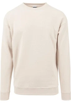 URBAN CLASSICS Rundhalspullover Sweat Crewneck Khaki/Beige/Braun/Weiß