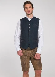 Spieth & Wensky Trachtenweste PINTO dunkelblau/dunkelbraun (350960)
