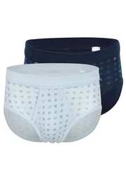 Slip 2er Pack Cotton Essentials Feinripp (Spar-Set, 2-St) Sportslip / Unterhose - Baumwolle - Mit Eingriff - Mit Eingriff