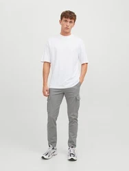Jack & Jones Cargohose JJIMarco JJJoe Hellgrau/Grau/Khaki