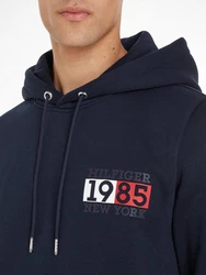 Tommy Hilfiger Hoodie NEW YORK FLAG HOODY Dunkelblau/Rosa/Blau