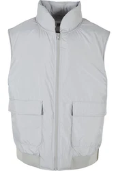 Urban Classics Herren Jerseyweste Clean Puffer Vest Grau/Hellgrau