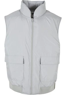 Urban Classics Herren Jerseyweste Clean Puffer Vest Grau/Hellgrau