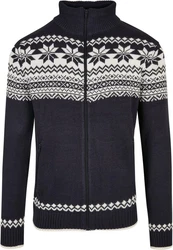 Brandit Herren Cardigan Norweger (1-tlg) Dunkelblau/Blau/Hellblau