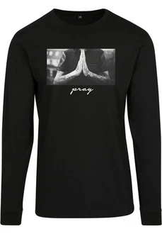 Mister Tee Longsleeve Pray Grau/Schwarz/Weiß