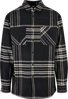 URBAN CLASSICS Langarmhemd Herren Long Oversized Checked Summit Shirt