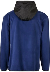 Urban Classics Herren Hooded Micro Fleece Jacket (1-St) Blau/Dunkelblau