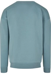 URBAN CLASSICS Rundhalspullover Sweat Crewneck Blau/Hellblau/Grau