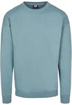 URBAN CLASSICS Rundhalspullover Sweat Crewneck Blau/Hellblau/Grau