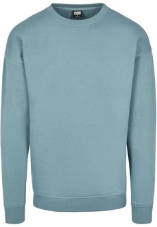 URBAN CLASSICS Rundhalspullover Sweat Crewneck Blau/Hellblau/Grau