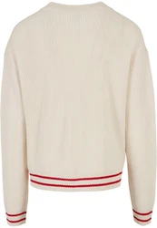 Urban Classics Strickjacke Beige/Dunkelrot/Khaki