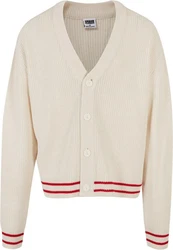 Urban Classics Strickjacke Beige/Dunkelrot/Khaki