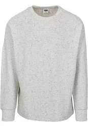Urban Classics Rundhalspullover Cut On Sleeve Naps Interlock Crew Grau