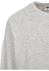 Urban Classics Rundhalspullover Cut On Sleeve Naps Interlock Crew Grau