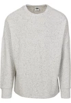 Urban Classics Rundhalspullover Cut On Sleeve Naps Interlock Crew Grau