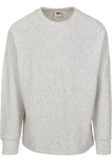 Urban Classics Rundhalspullover Cut On Sleeve Naps Interlock Crew Grau