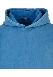 URBAN CLASSICS Kapuzensweatshirt Urban Classics Herren Stone Washed Hoody Blau/Hellblau