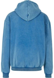 URBAN CLASSICS Kapuzensweatshirt Urban Classics Herren Stone Washed Hoody Blau/Hellblau