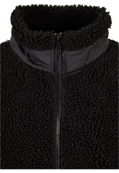 URBAN CLASSICS Herren Basic Sherpa Jacket (1-St) Schwarz