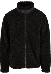 URBAN CLASSICS Herren Basic Sherpa Jacket (1-St) Schwarz
