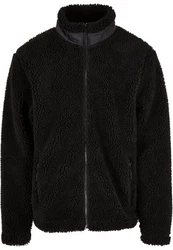 URBAN CLASSICS Herren Basic Sherpa Jacket (1-St) Schwarz
