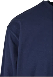 URBAN CLASSICS T-Shirt Urban Classics Herren Heavy Oversized Garment Dye Longsleeve Dunkelblau/Blau