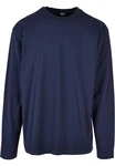 URBAN CLASSICS T-Shirt Urban Classics Herren Heavy Oversized Garment Dye Longsleeve Dunkelblau/Blau