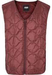 URBAN CLASSICS Jerseyweste Zipped Gilet Lila/Rot/Bordeaux/Dunkelrot/Braun/Rosa