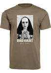 Mister Tee T-Shirt Bad Habit Tee Beige/Khaki/Dunkelgrün/Braun/Grau