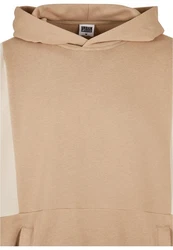URBAN CLASSICS Kapuzensweatshirt Urban Classics Cut On Sleeve Hoody Beige/Braun