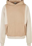 URBAN CLASSICS Kapuzensweatshirt Urban Classics Cut On Sleeve Hoody Beige/Braun