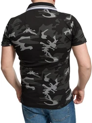 L.gonline Poloshirt Herren Polo Shirt Royal Design Dunkelblau/Dunkelgrün/Schwarz
